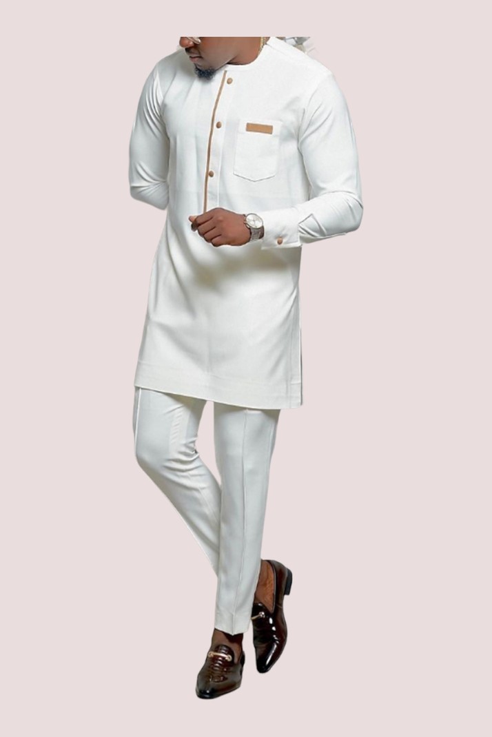 Costume africain Sarcelle pour homme| Dashiki Vêtements pour hommes