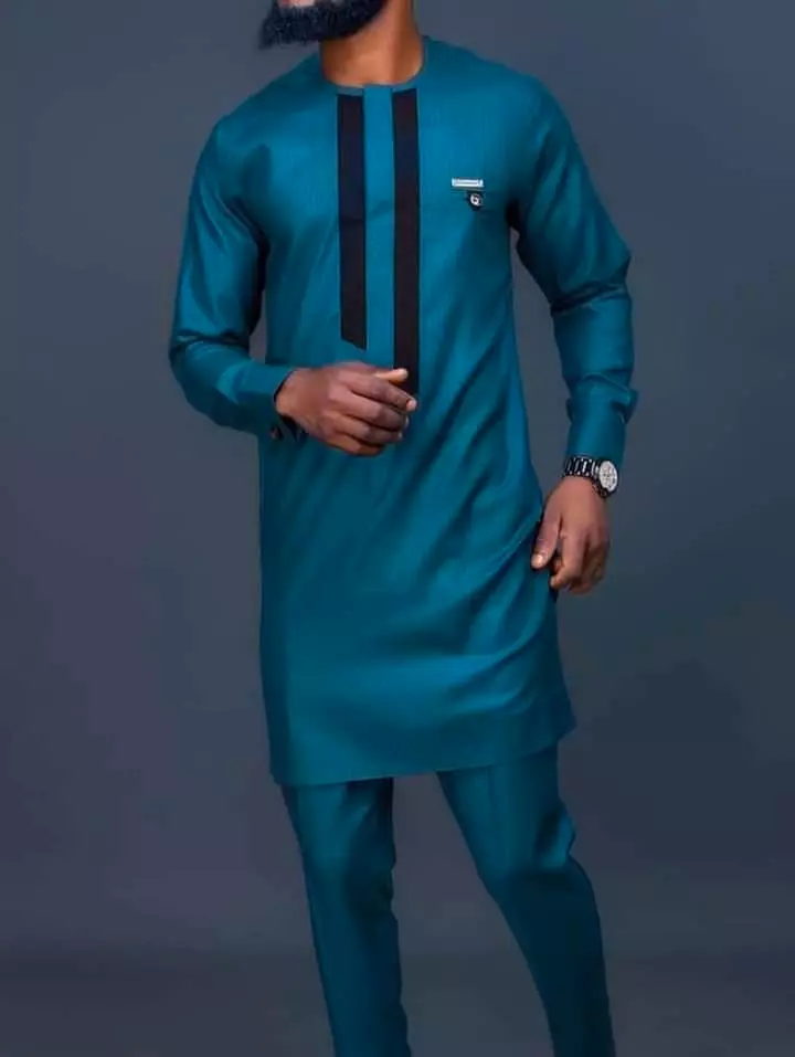 Costume africain Sarcelle pour homme| Dashiki